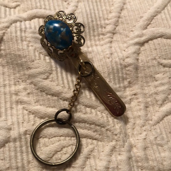 Accessories - Vintage Blue Stone Keychain